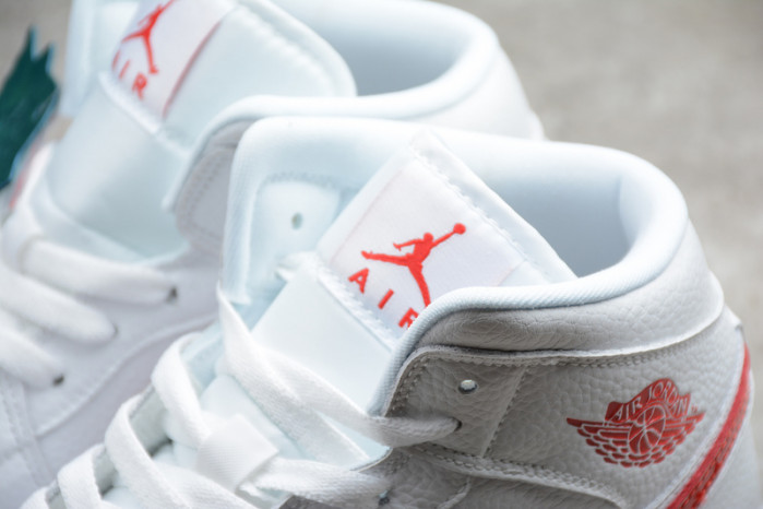 Jordan 1 Mid White University Red (W) BQ6472-106