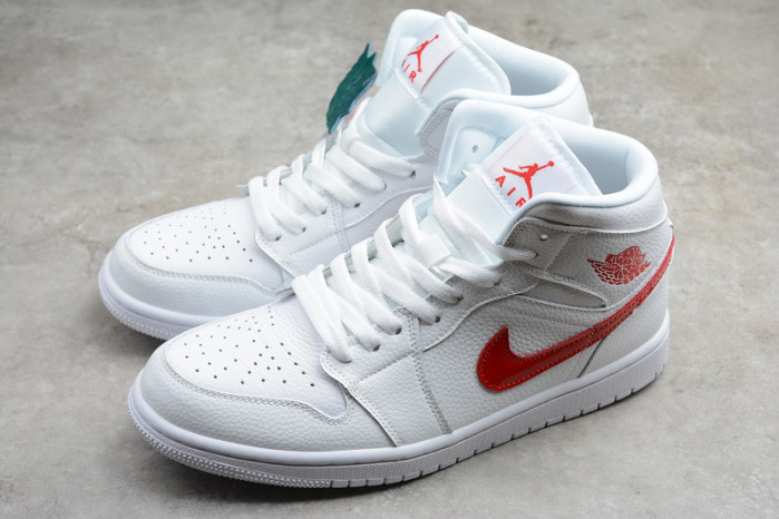 Jordan 1 Mid White University Red (W) BQ6472-106