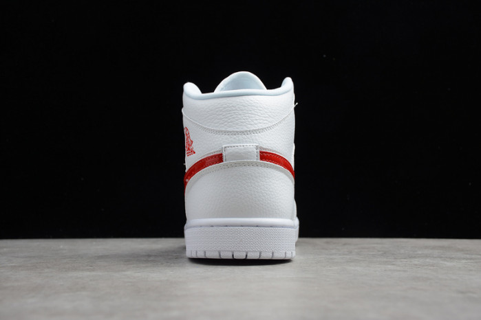 Jordan 1 Mid White University Red (W) BQ6472-106
