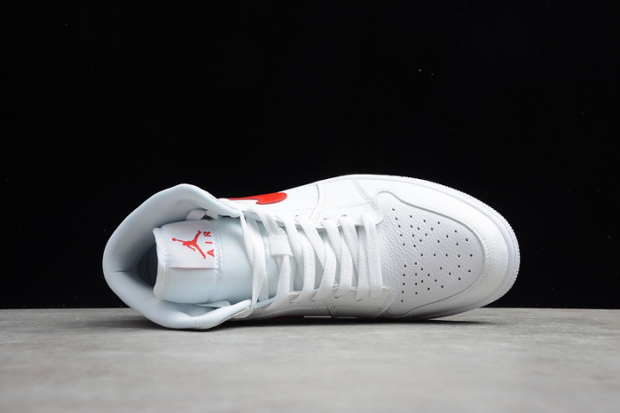Jordan 1 Mid White University Red (W) BQ6472-106